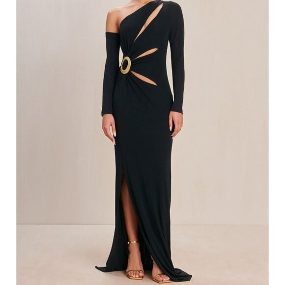 Cult Gaia Zinnie Gown in Black X-Small New Womens Long Sleeve Maxi Dress - Picture 12 of 16